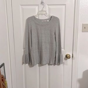 Cyrus Grey sweater with flutter sleeves. Size M.